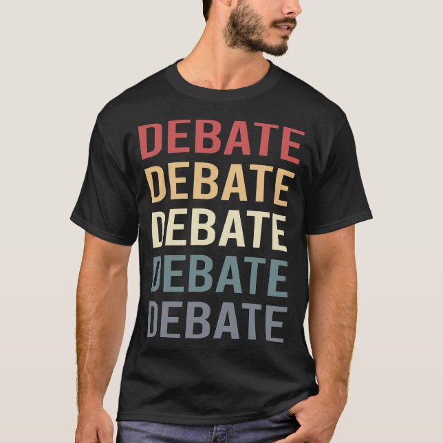 Camiseta Debate de Texto Retro (Anverso)