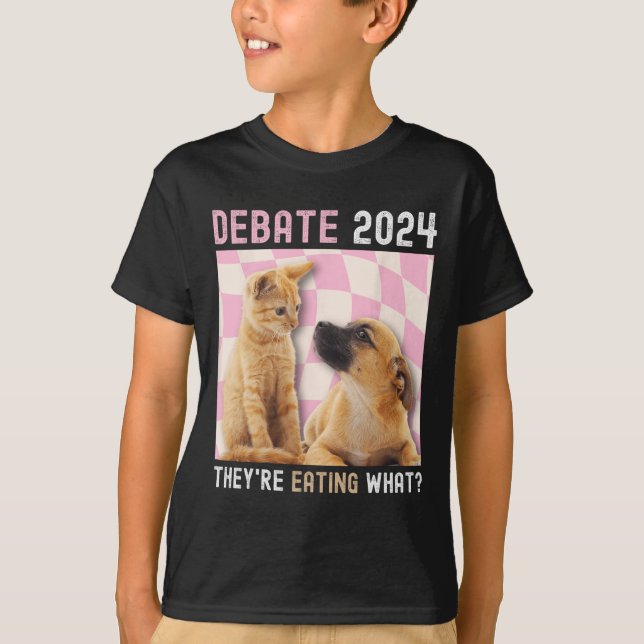 Camiseta Debate sobre las elecciones de 2024: El gato de pe (Anverso)
