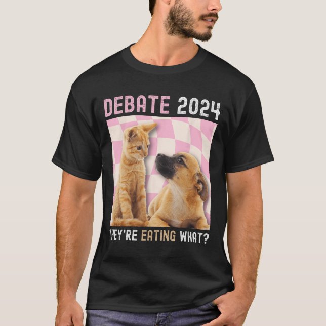 Camiseta Debate sobre las elecciones de 2024: El gato de pe (Anverso)