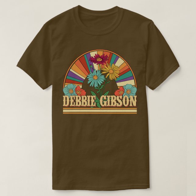 Camiseta Debbie Flores Nombre Gibson Retr de Regalos Person (Diseño del anverso)