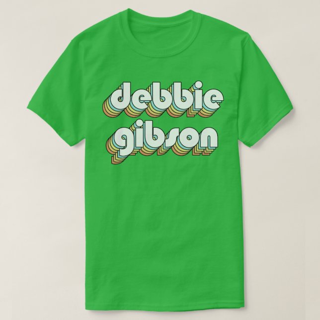 Camiseta Debbie Gibson Retro Typografía Arcoiris Estilo des (Diseño del anverso)