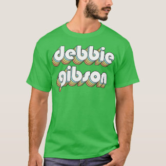 Camiseta Debbie Gibson Retro Typografía Arcoiris Estilo des