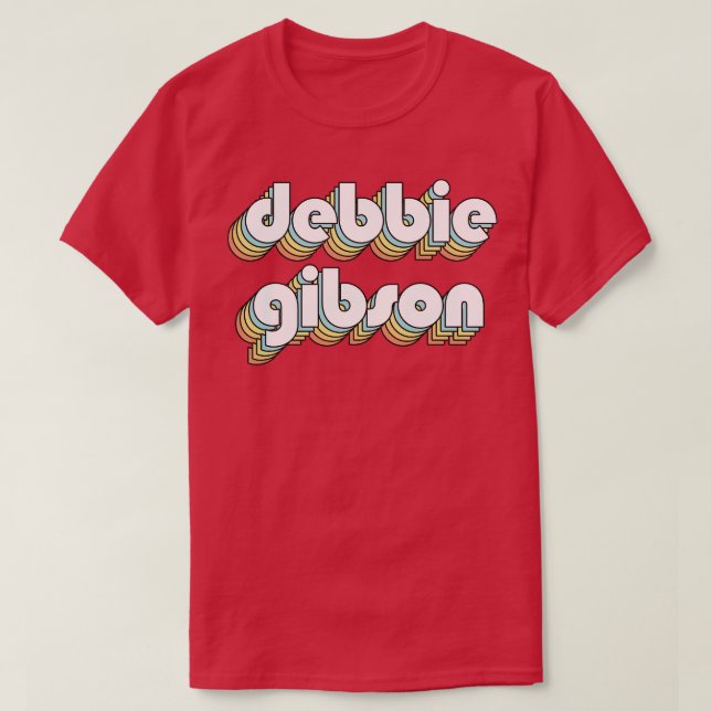 Camiseta Debbie Gibson Retro Typografía Arcoiris Estilo des (Diseño del anverso)