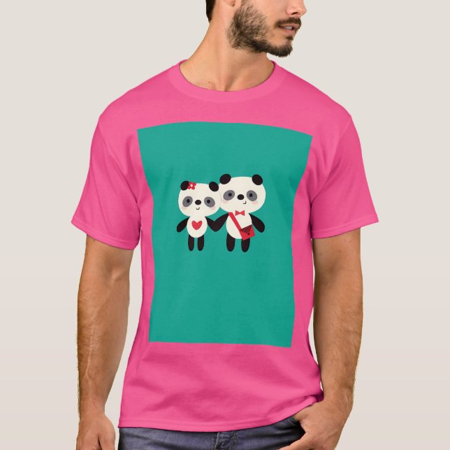 Camiseta Debe ser amor - Preppy Pandas (Anverso)
