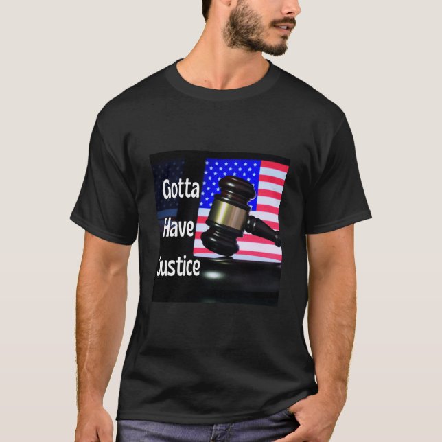 Camiseta Debe Tener Justicia Gavel Nr 7 (Anverso)