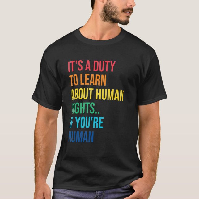 Camiseta Deber De Aprender Derechos Humanos Dice Justicia S (Anverso)