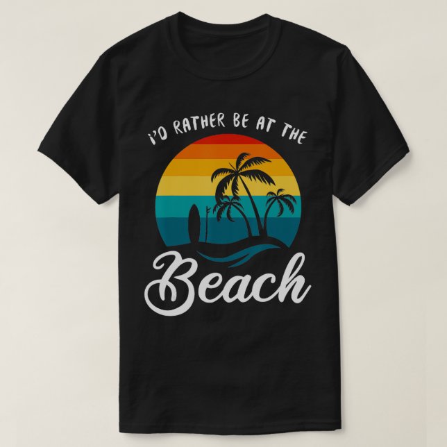 CAMISETA DEBERÍA ESTAR EN LA PLAYA (Diseño del anverso)