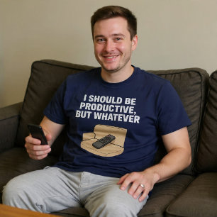 Camiseta Debería ser productivo, pero da igual