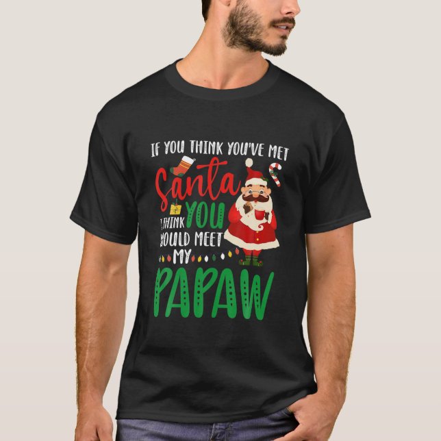 Camiseta Deberías Conocer A Mis Abuelos De Papaw Santa Navi (Anverso)