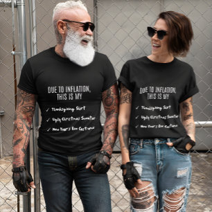 Camiseta Debido a la inflación, este es mi suéter, disfraz 