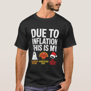 Camiseta Debido a la Inflación Esto es mi Halloween de Acci