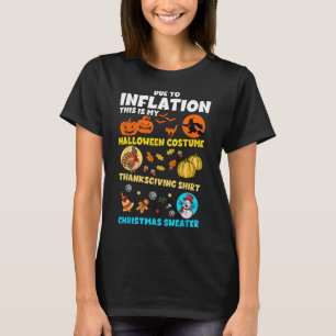 Camiseta Debido A La Inflación Mi Navidad De Acción De Grac