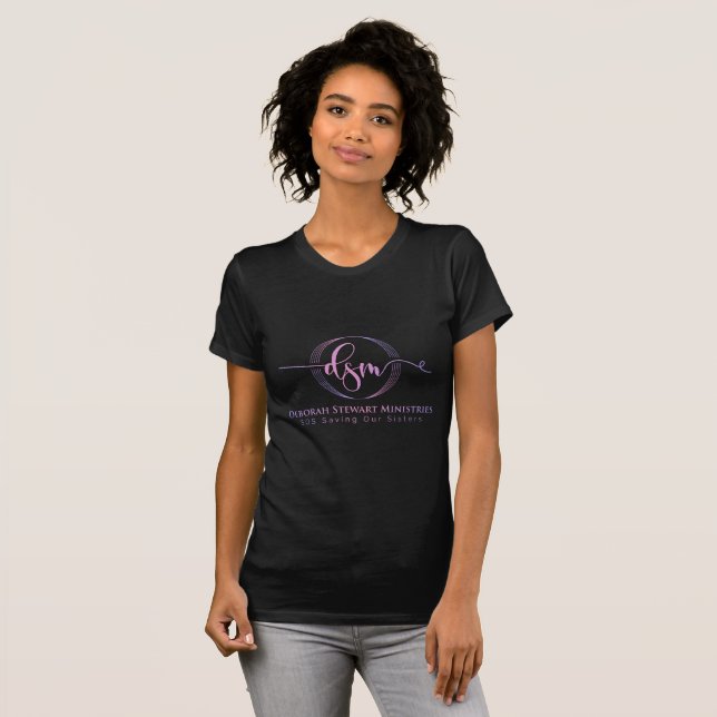 CAMISETA DEBORAH STEWART MINISTRIES LOGO ROSA (Anverso completo)