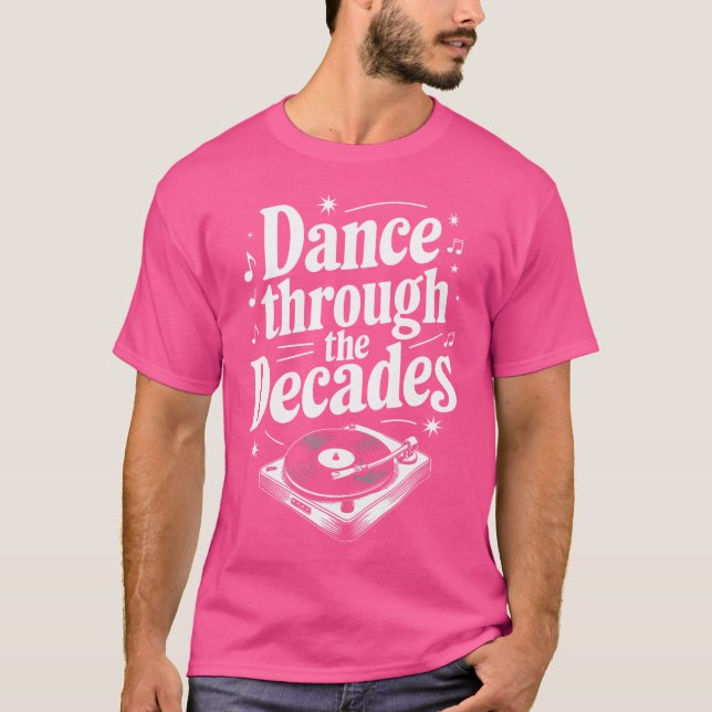 Camiseta Décadas de baile retro movimiento baile entusiasta (Anverso)