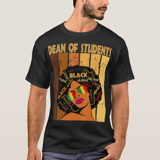 Camiseta Decano De Estudiantes Afro-Estadounidenses De Hist (Anverso)
