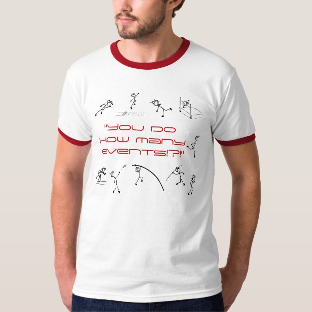 Camiseta Decatlón: ¿Cuántos Eventos Tiene Blanco Rojo? (Anverso)
