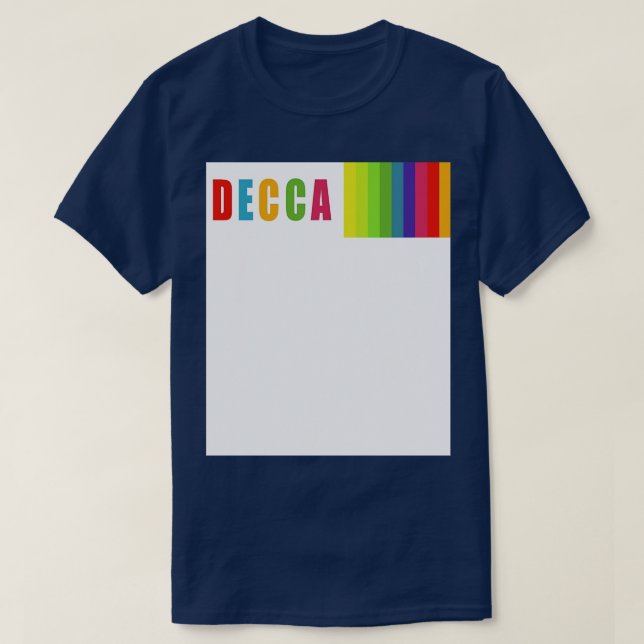 Camiseta Decca registra vinilo arco iris (Diseño del anverso)