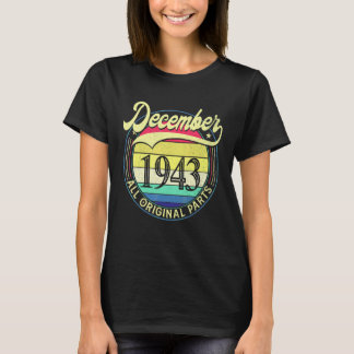 Camiseta December 1943 All Original Parts Vintage Birthday