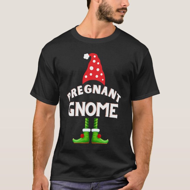 Camiseta December Holidays Family Fashion Gnomes Pregnant M (Anverso)