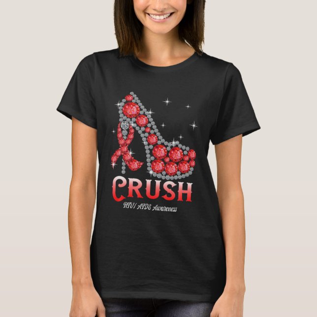 Camiseta December Red Ribbon High Heel Warrior HIV AIDS Awa (Anverso)