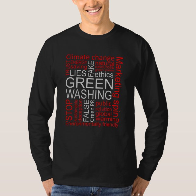 Camiseta Decepción sobre las mentiras falsas de Greenwash (Anverso)