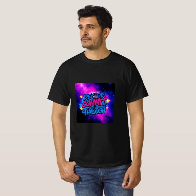 Camiseta Decide. Comprométete. Sigue Adelante – La Fórmula  (Anverso completo)