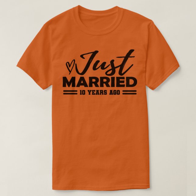 Camiseta Décimo aniversario Boda 10 años (Diseño del anverso)