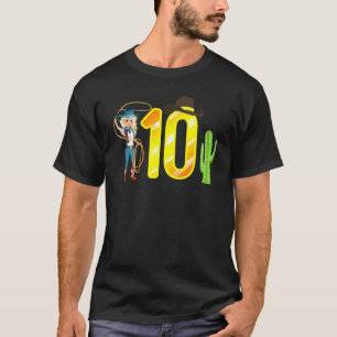 Camiseta Décimo cumpleaños de 10 años para Chicas Cowgirl d