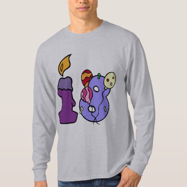 Camiseta décimo octavo Regalos de la fiesta de cumpleaños (Anverso)