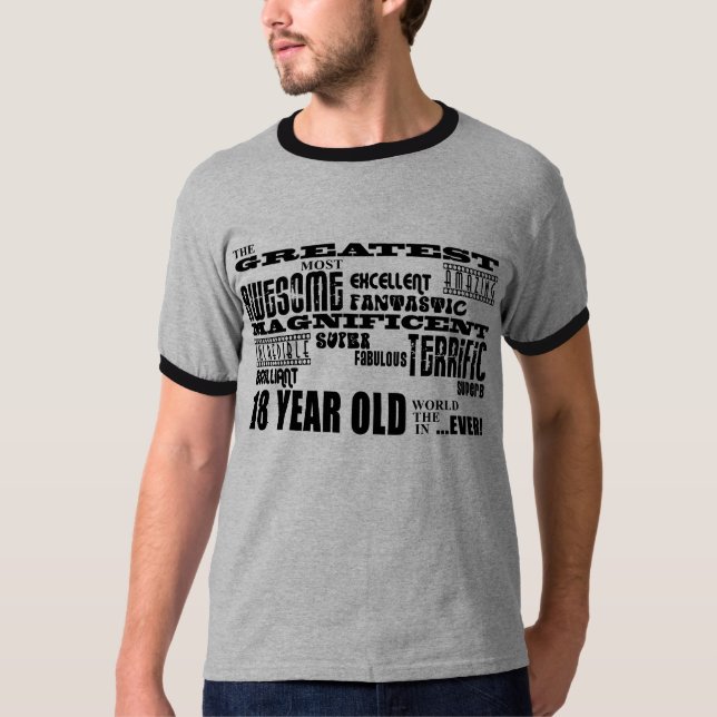 Camiseta Décimo octavos años más grandes de la fiesta de (Anverso)