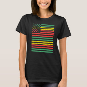 Camiseta Decimoctava Bandera Mujeres Negras Melanin Mom Dad