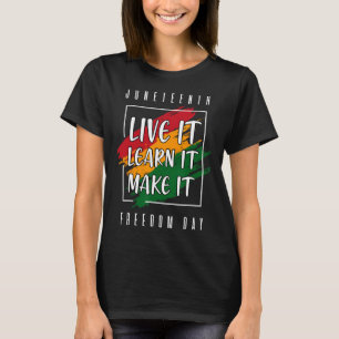 Camiseta Decimoctava historia negra afroamericana