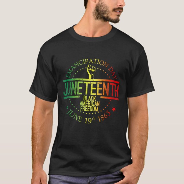 Camiseta Decimoctava historia negra de la libertad afroamer (Anverso)