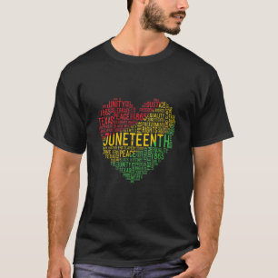 Camiseta Decimoctava historia negra del corazón afroamerica