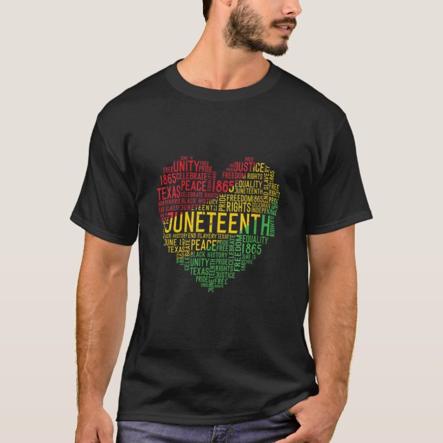 Camiseta Decimoctava historia negra del corazón afroamerica (Anverso)