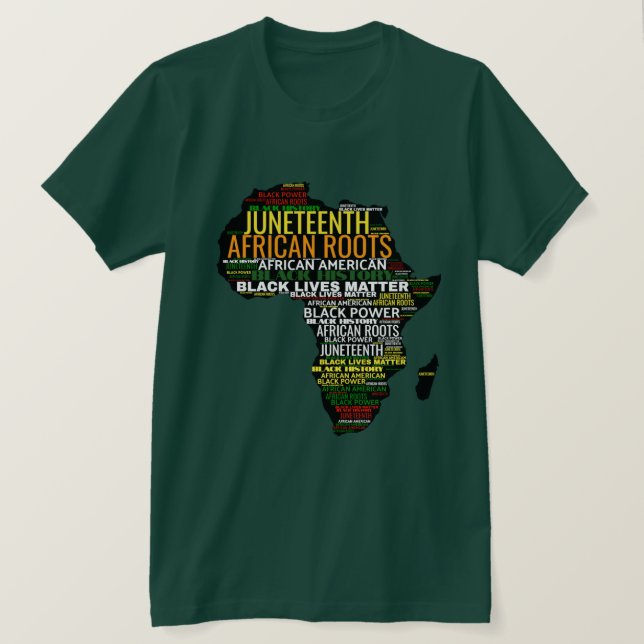 Camiseta Decimoctava historia negra en África causa vidas n (Anverso del diseño)