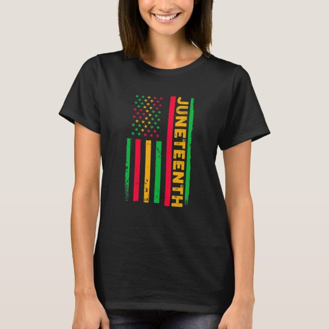 Camiseta Decimoctava Mujer Junetdecilla Reina Negra Bandera (Anverso)