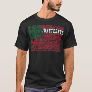 Camiseta Decimoctava Palabras Bandera de Historia Negra Afr
