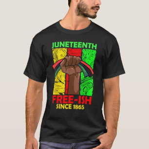 Camiseta Decimoctavo Free-ish desde 1865 Black Fist Pan Afr