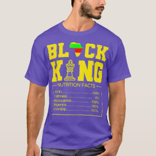 Camiseta Decimoctavo Hechos Nutricionales del Rey Negro