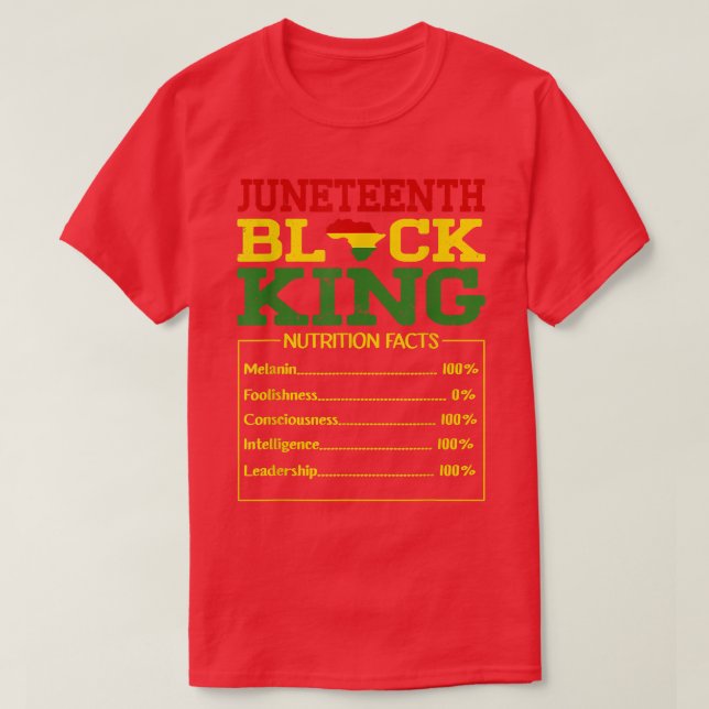 Camiseta Decimoctavo Rey Negro Melanin Dad Día de los Padre (Diseño del anverso)