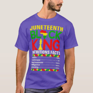 Camiseta Decimoctavo Rey Negro Melanin Hechos Nutricionales