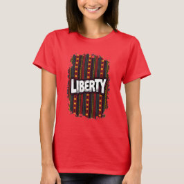 Camiseta Decimoctavo término "LIBERTAD" en una patta africa