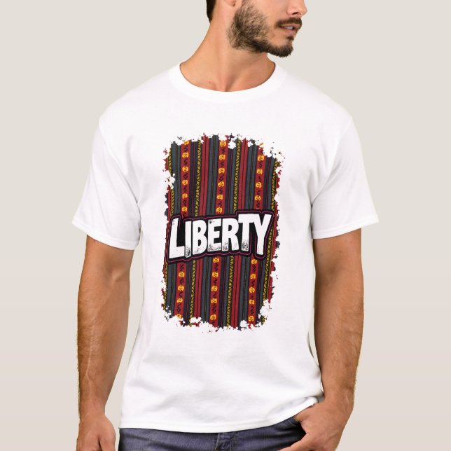 Camiseta Decimoctavo término "LIBERTAD" en una patta africa (Anverso)