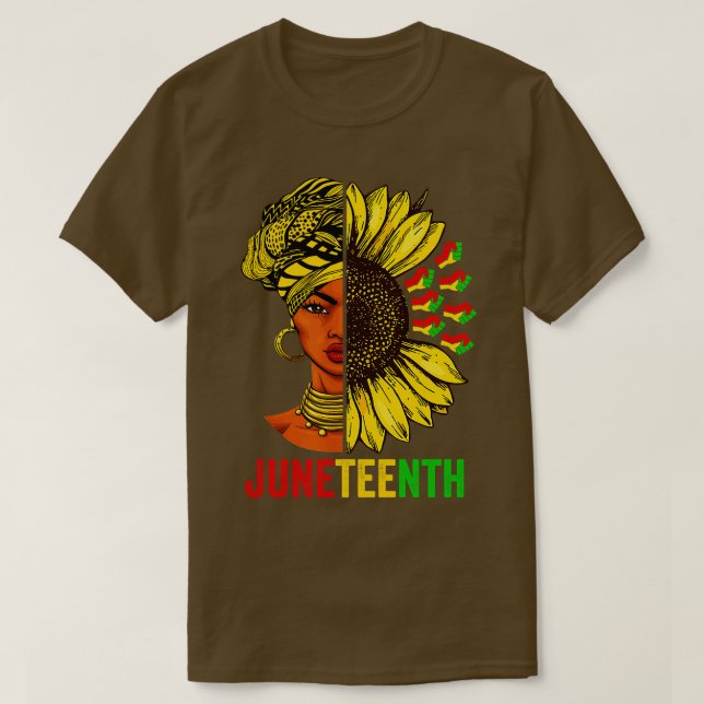 Camiseta Decimosegunda historia negra de mujeres africanas  (Diseño del anverso)
