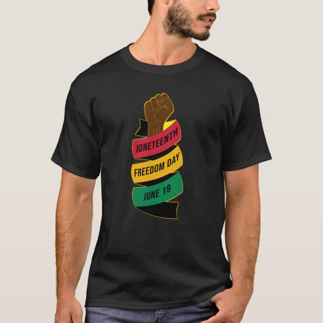 Camiseta Decimosegundo Día de la Libertad Historia Negra (Anverso)