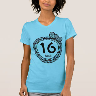 Camiseta décimosexto Nombre de encargo V3 de los lunares d
