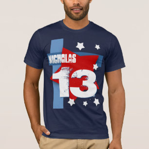 Camiseta décimotercero AZUL BLANCO ROJO conocido de encarg