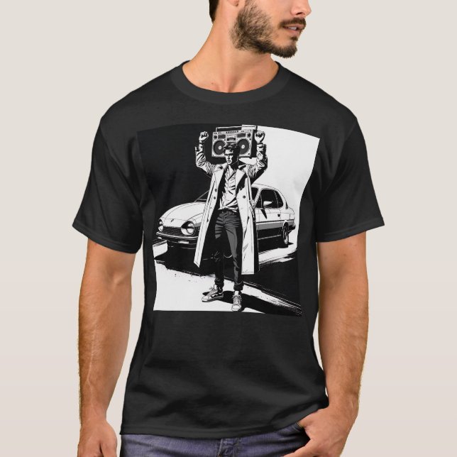 Camiseta Decir cualquier cosa - El Esténcil Blanco (Anverso)