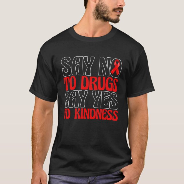 Camiseta Decir No A Las Drogas Sí A Los Jugadores De Béisbo (Anverso)